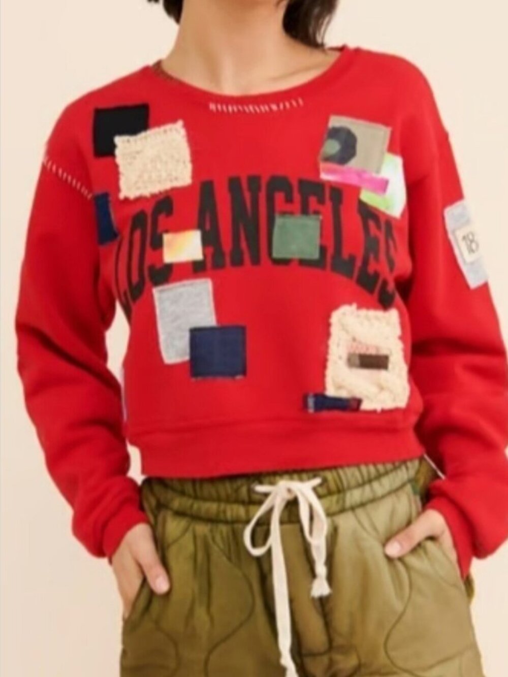 Anthropologie Riley Vintage 1880 Los Angeles Red Sweatshirt size S